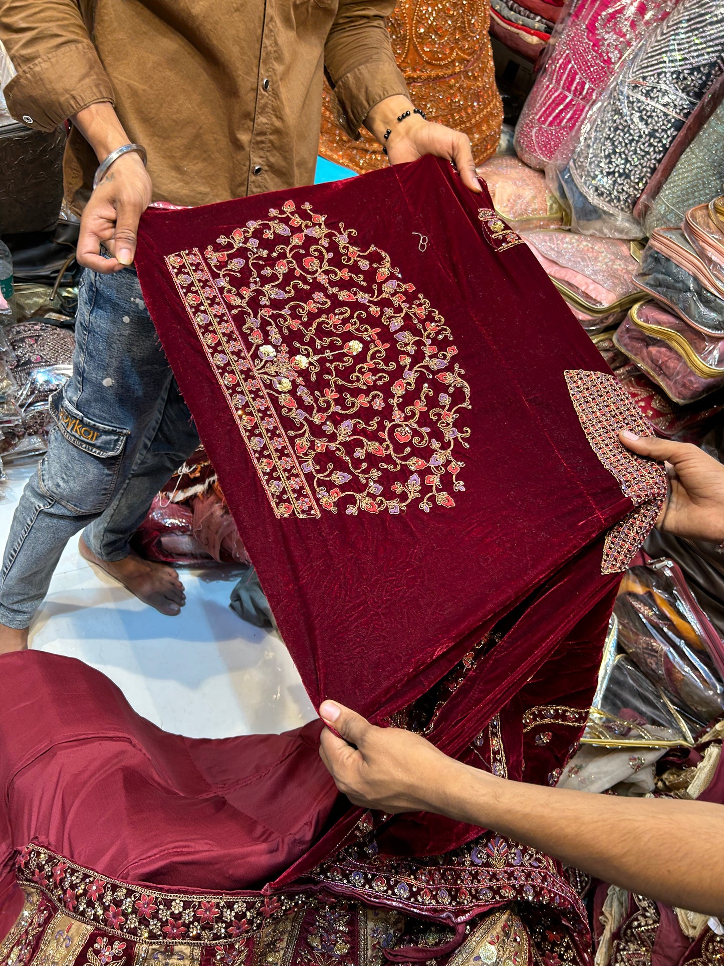 Fabulous Heavy maroon bridal lehenga 😍