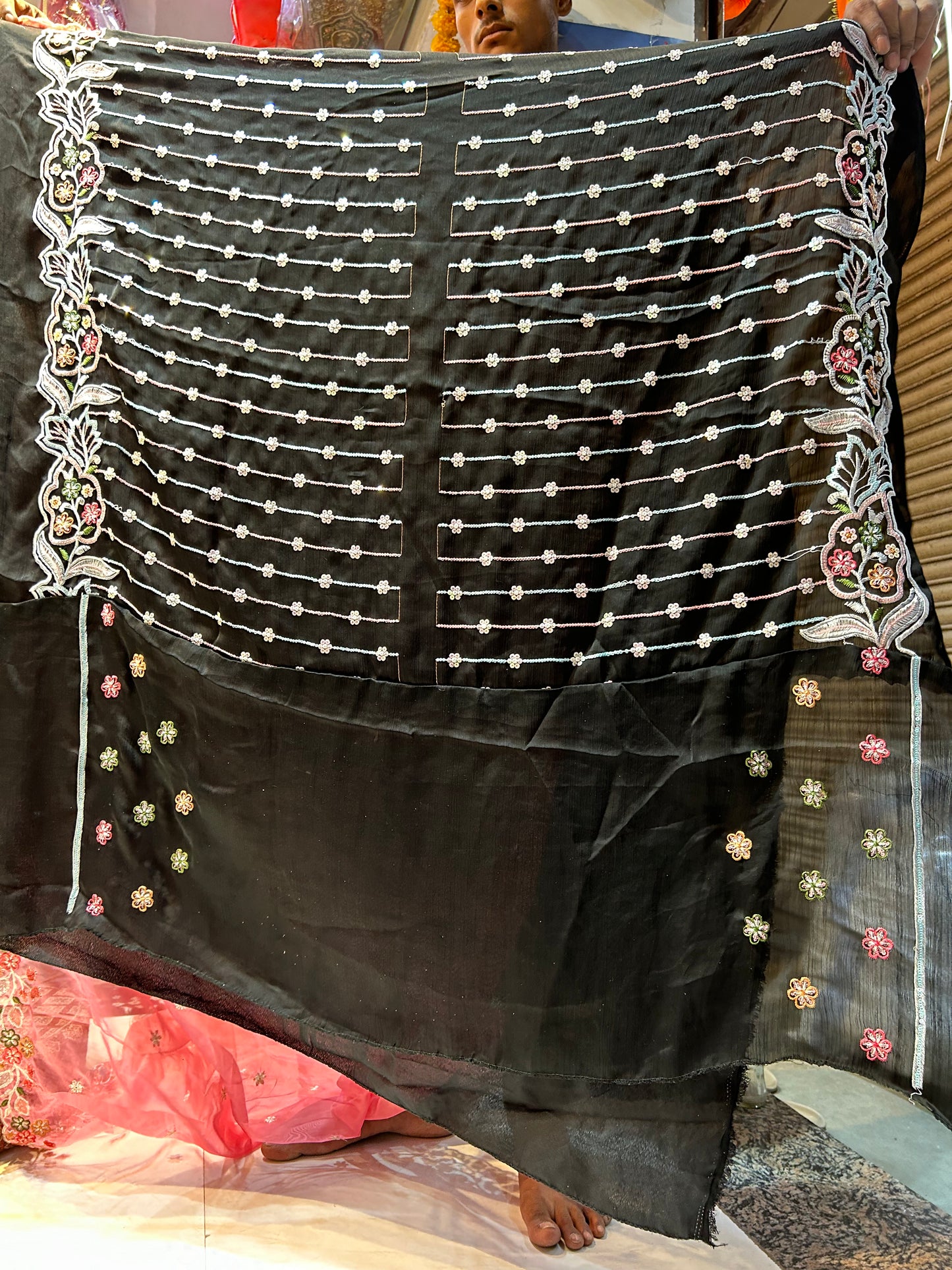 Black partywear lehenga