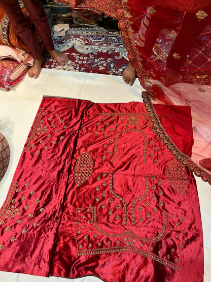 Red bridal lehenga