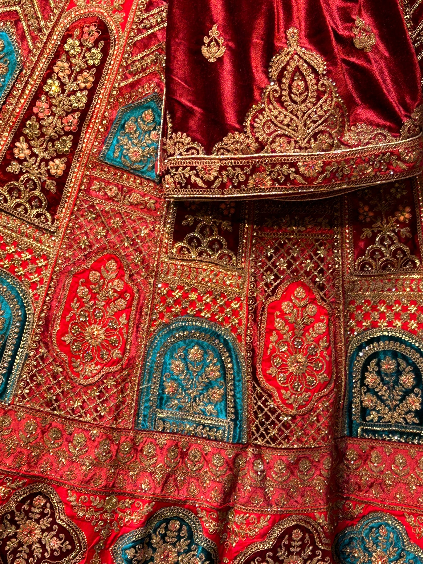 Red bridal lehenga