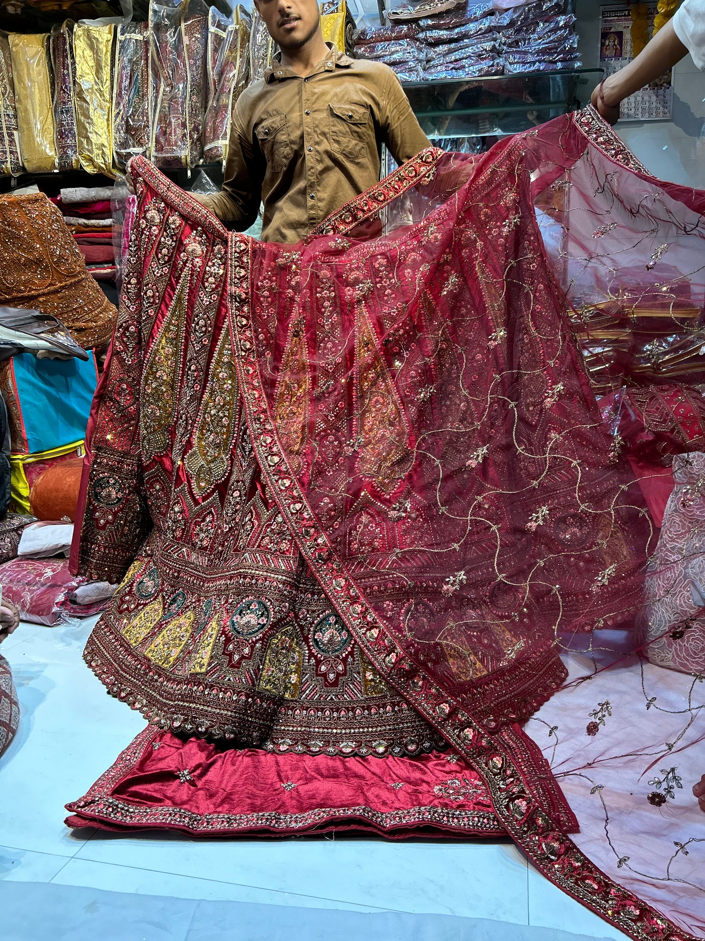 Amazing red bridal lehenga