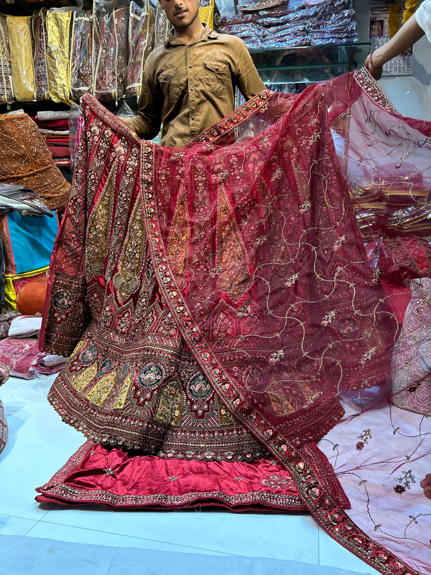 Amazing red bridal lehenga