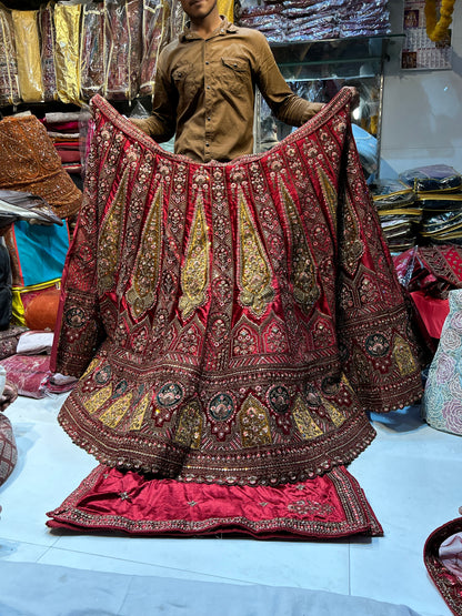 Amazing red bridal lehenga