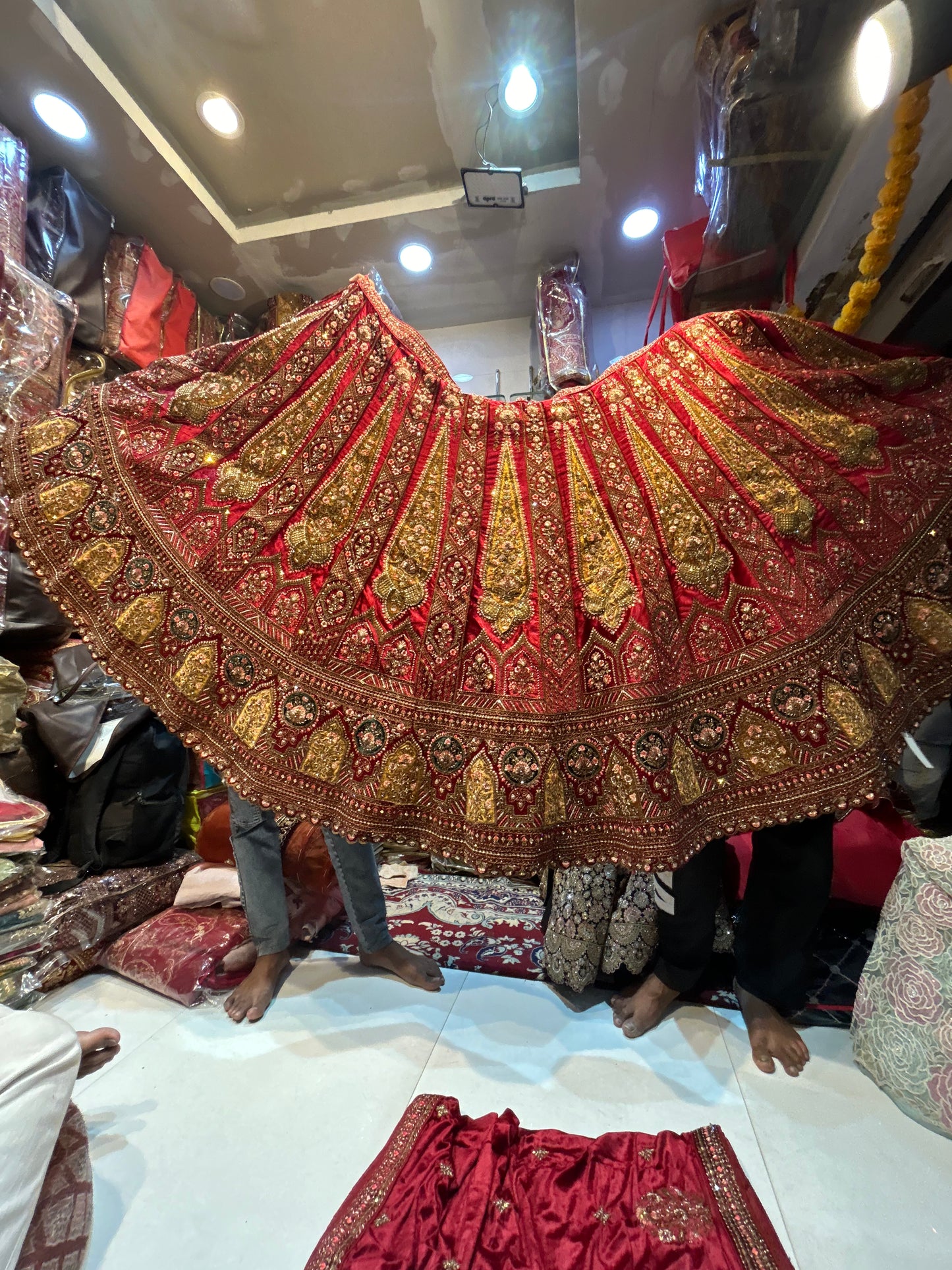 Amazing red bridal lehenga