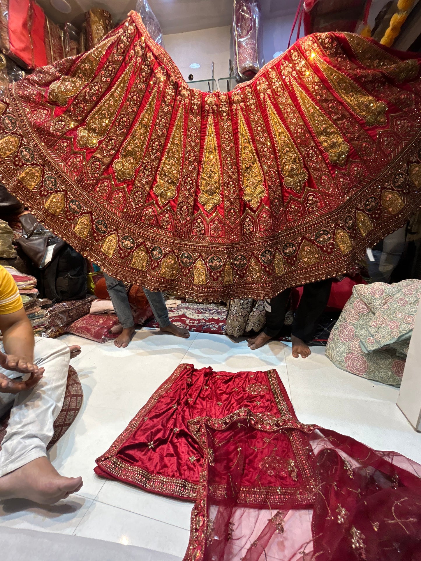 Amazing red bridal lehenga