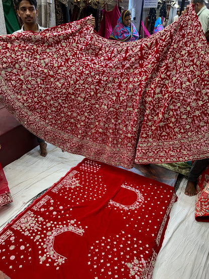 Fantastic Red handwork lehenga