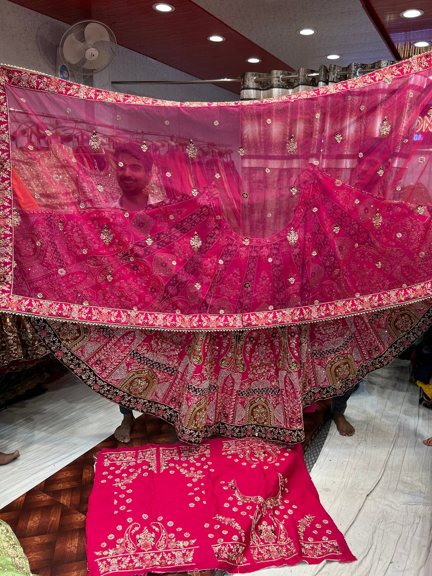 Rani pink red Designer Lehenga