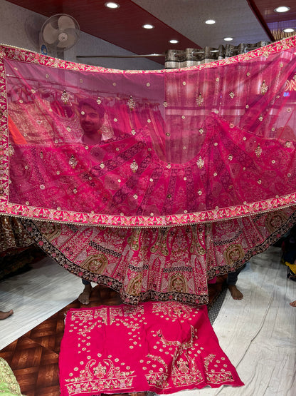 Rani pink red Designer Lehenga