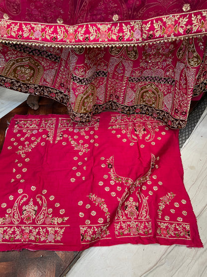 Rani pink red Designer Lehenga