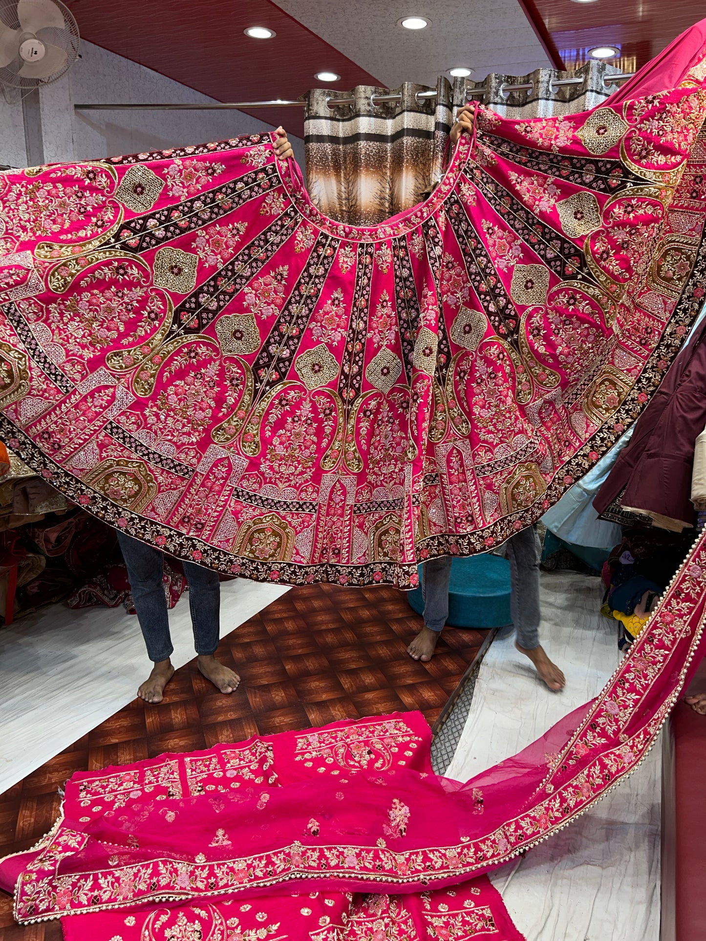 Rani pink red Designer Lehenga