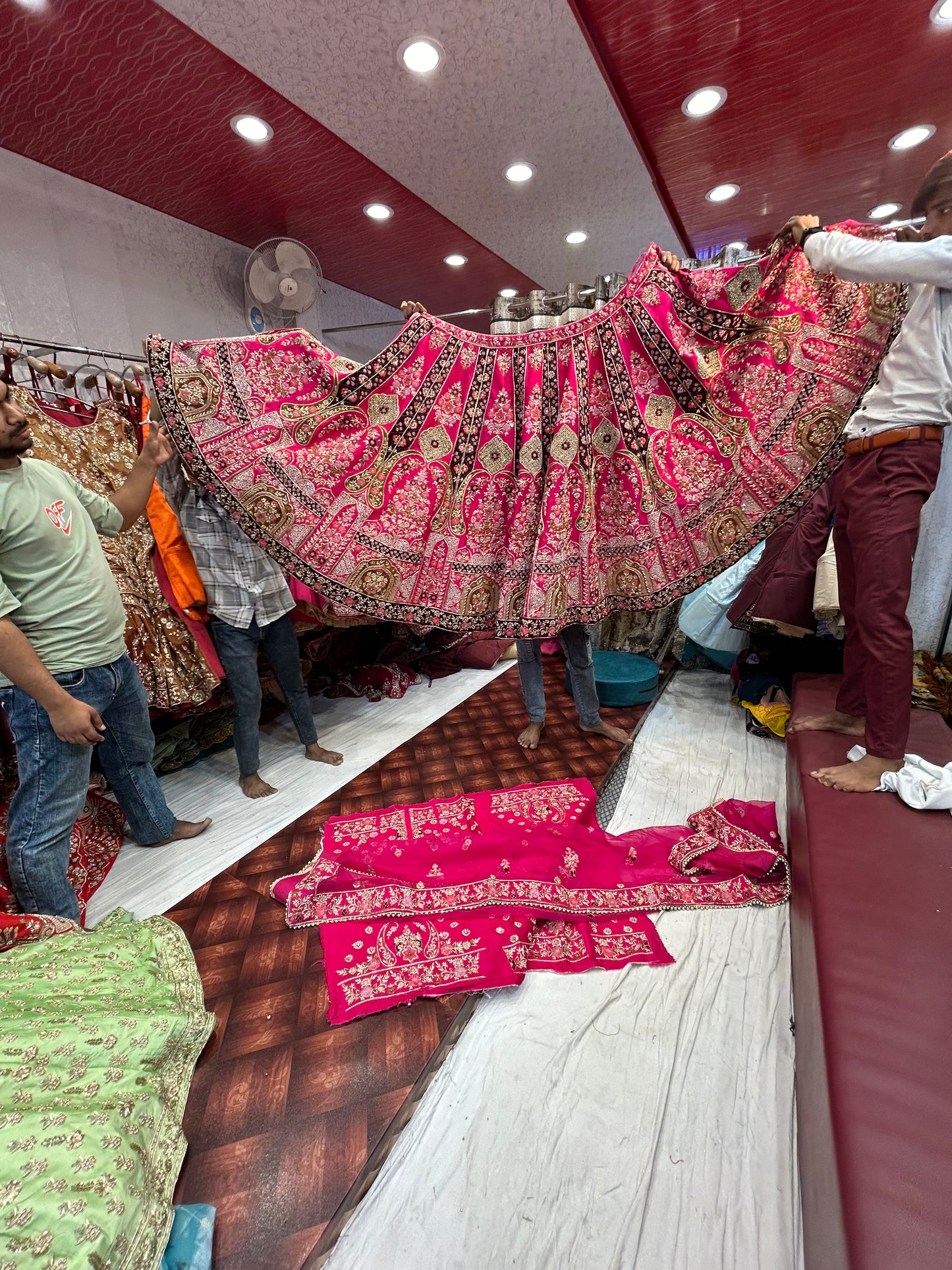 Rani pink red Designer Lehenga