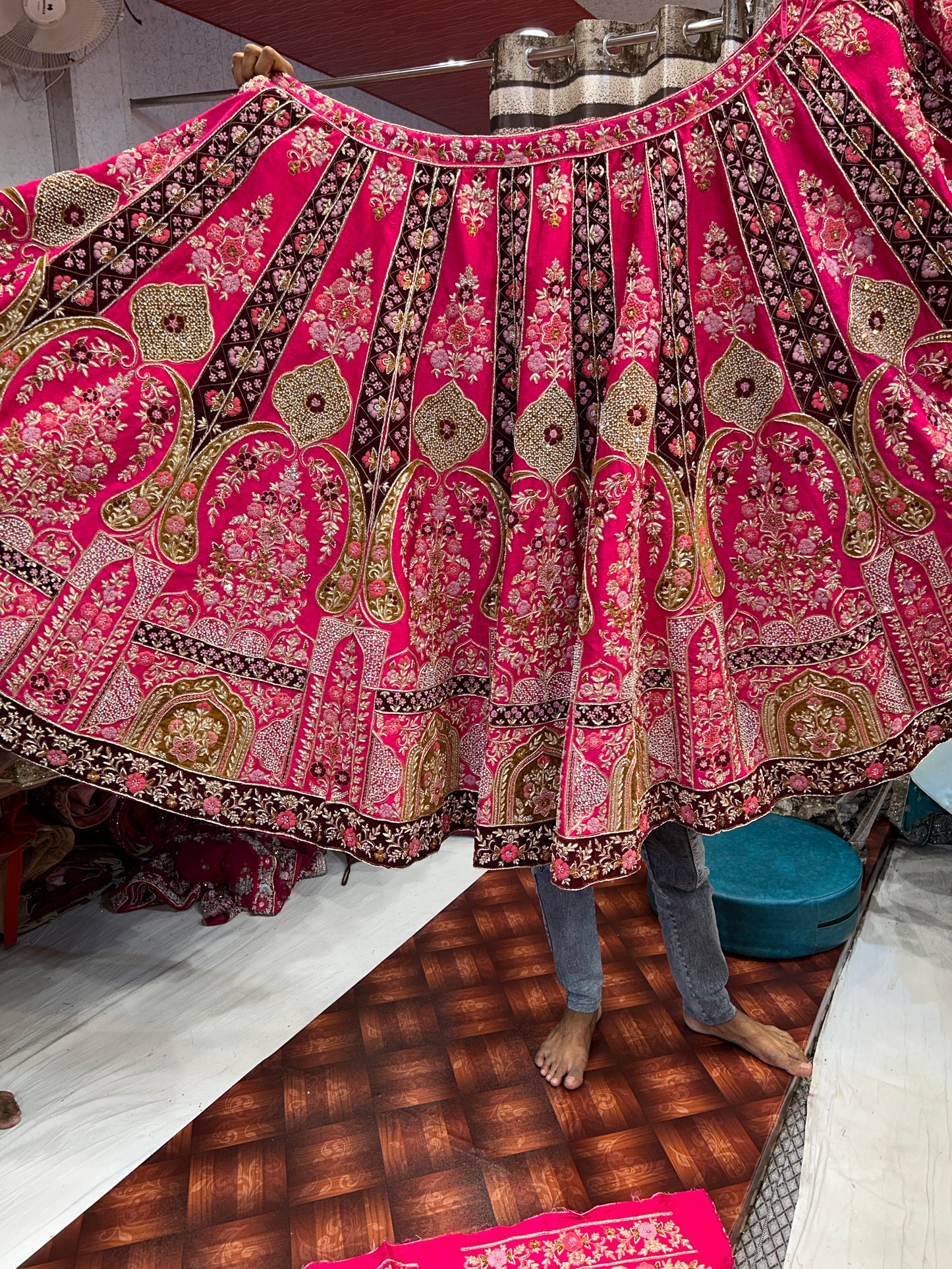 Rani pink red Designer Lehenga