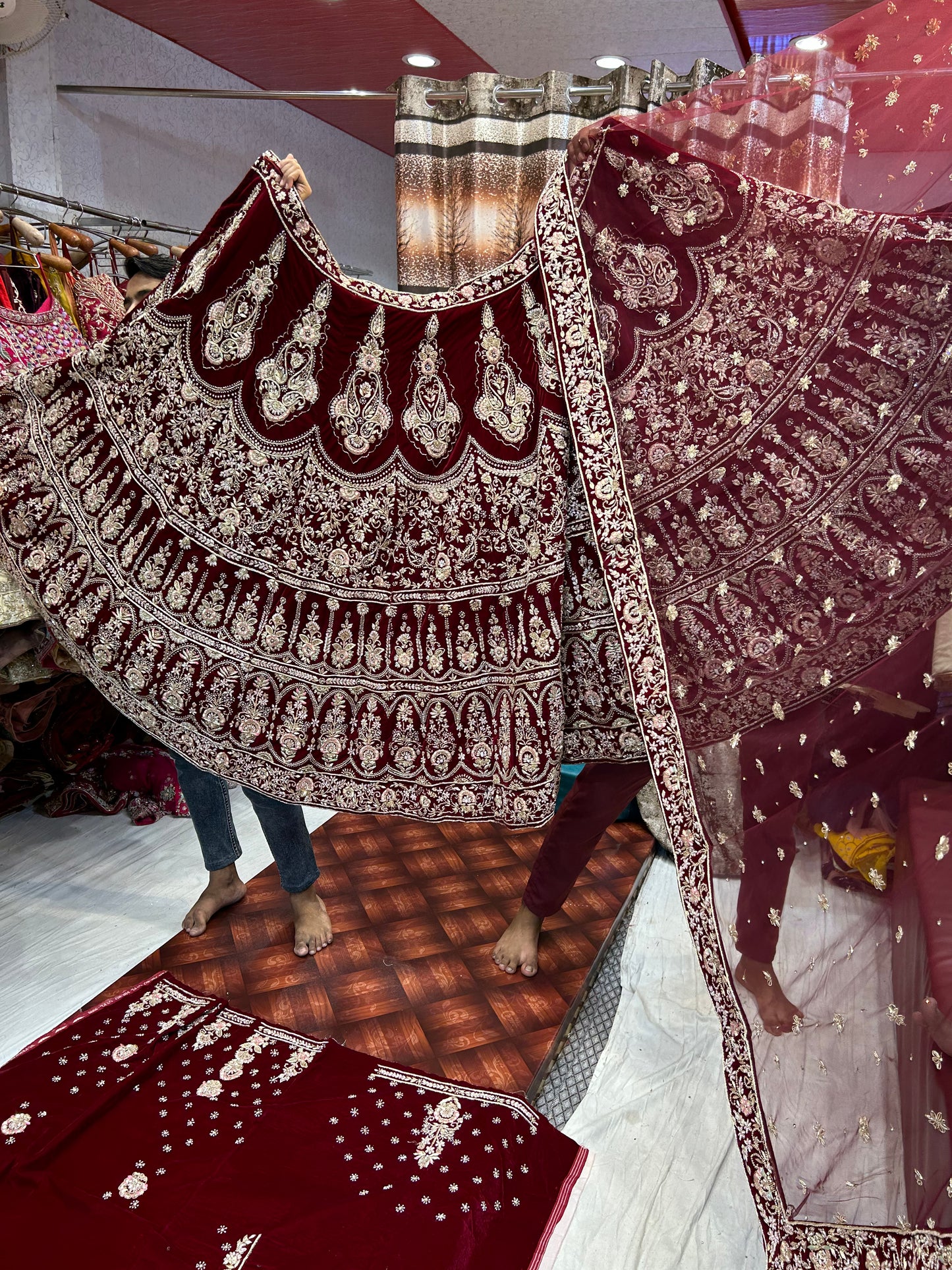 Maroon eye catching Lehenga