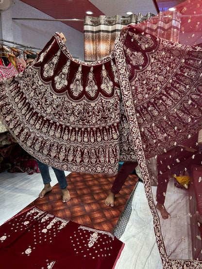 Maroon eye catching Lehenga