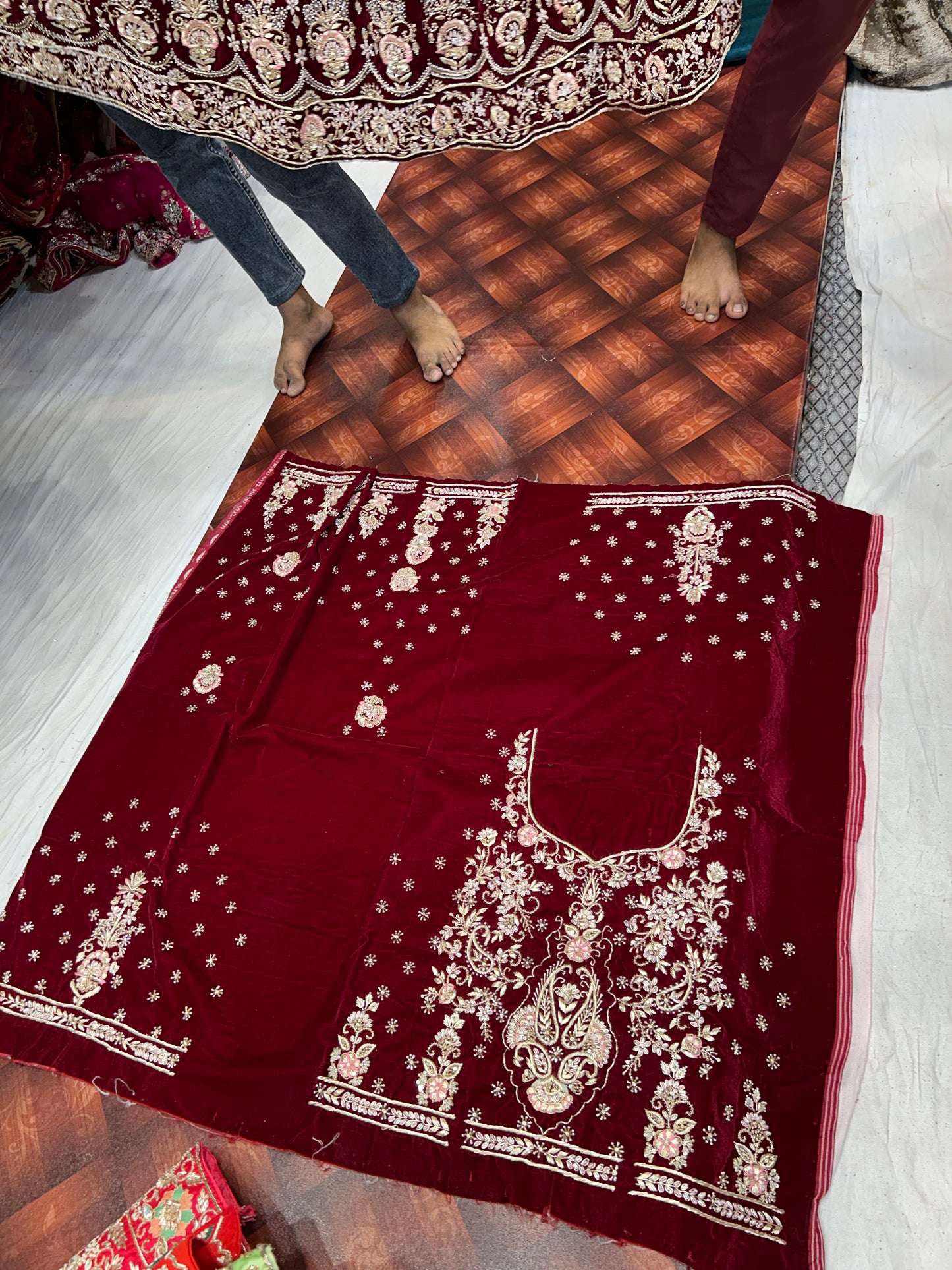 Maroon eye catching Lehenga