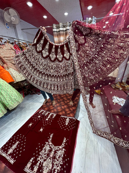 Maroon eye catching Lehenga