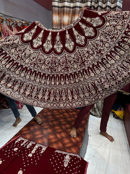 Maroon eye catching Lehenga