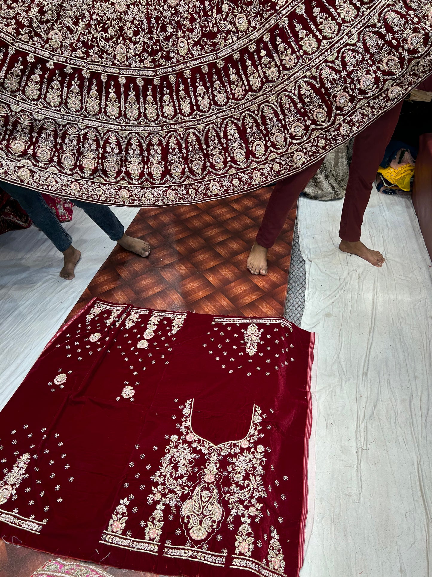 Maroon eye catching Lehenga