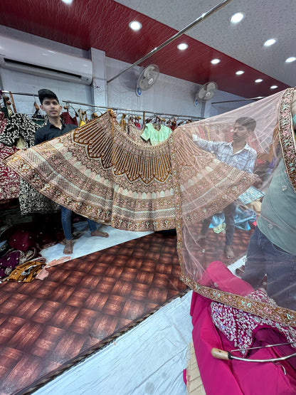 Mustard Jhumka Lehenga