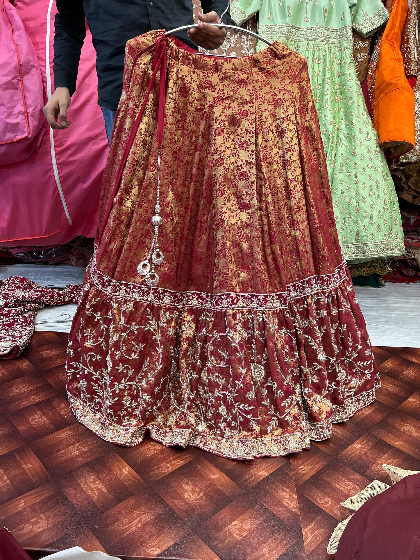 Double shade Ombre peplum lehenga dress