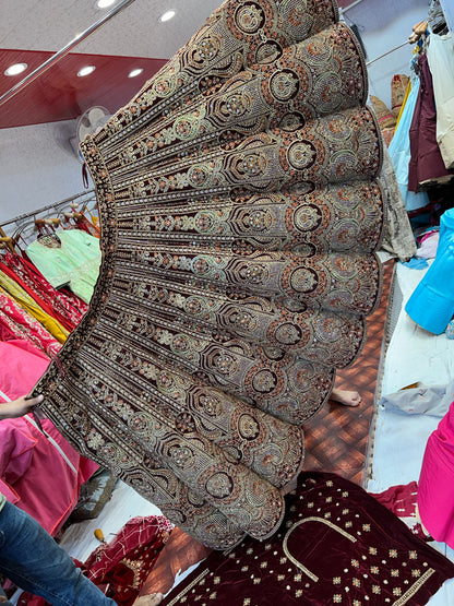 Tremendous Maroon ball lehenga