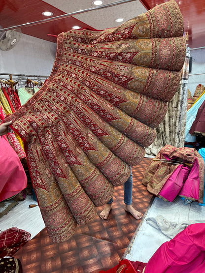 Tremendous bridal red ball lehenga