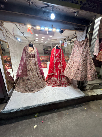 Red bridal lehenga