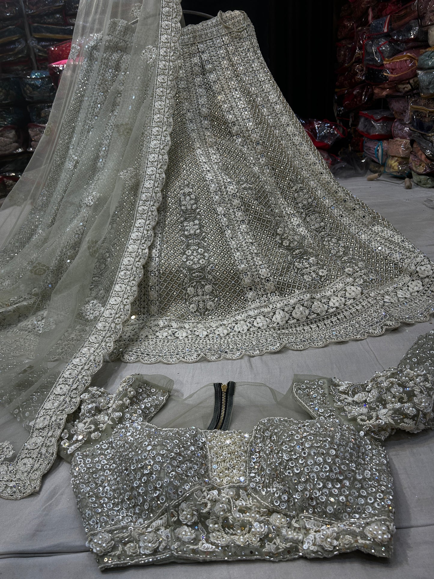 Gorgeous white Designer lehenga 💖