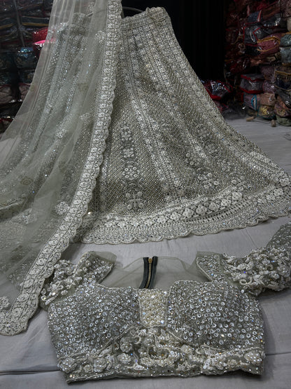 Gorgeous white Designer lehenga 💖