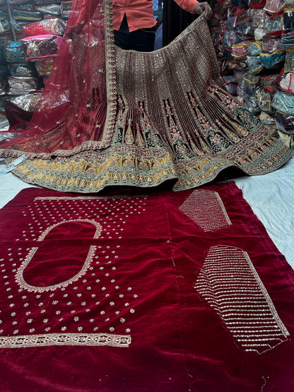 Superb bridal Maroon lehenga