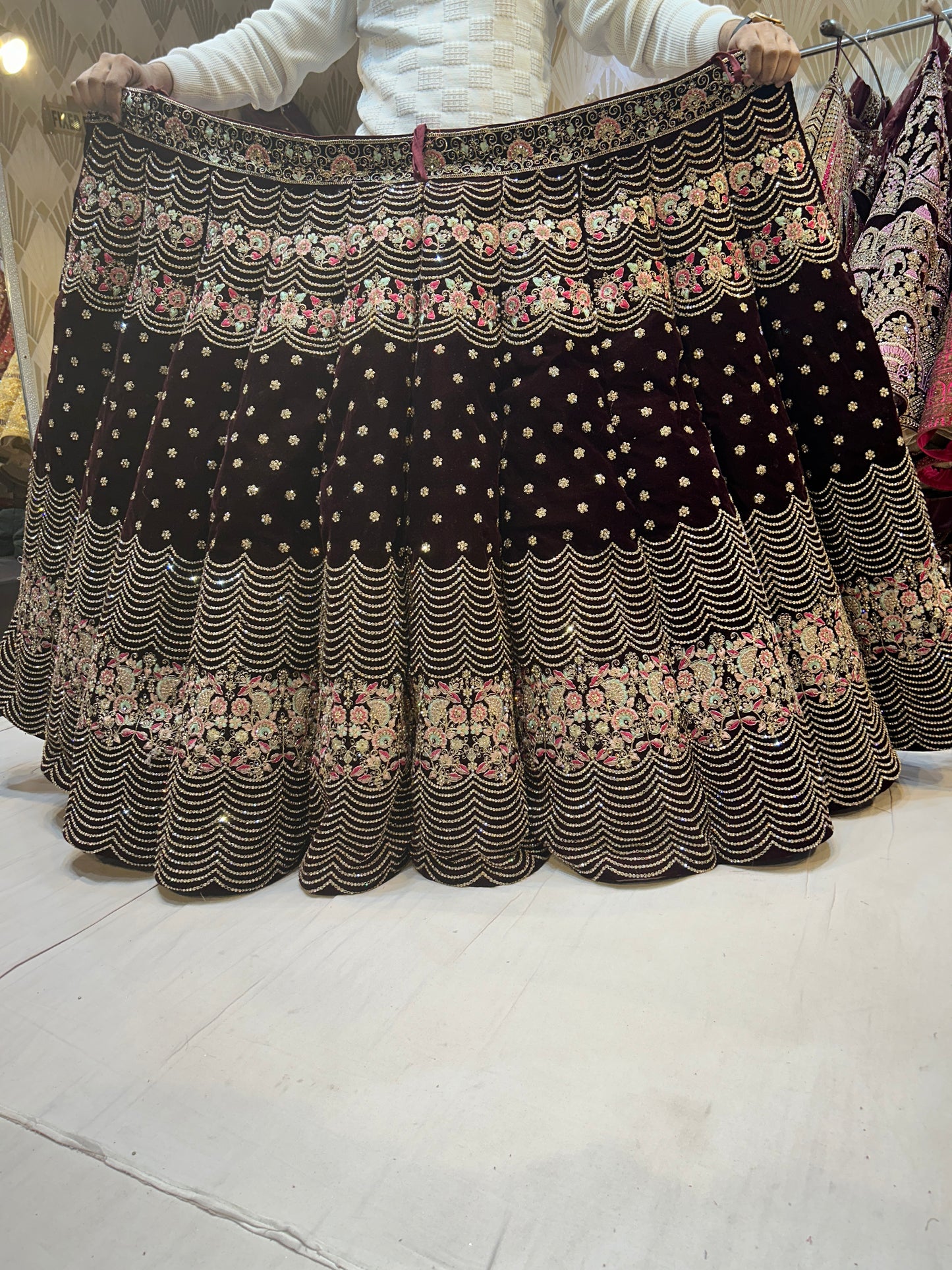 Lehenga color Meroon REAL