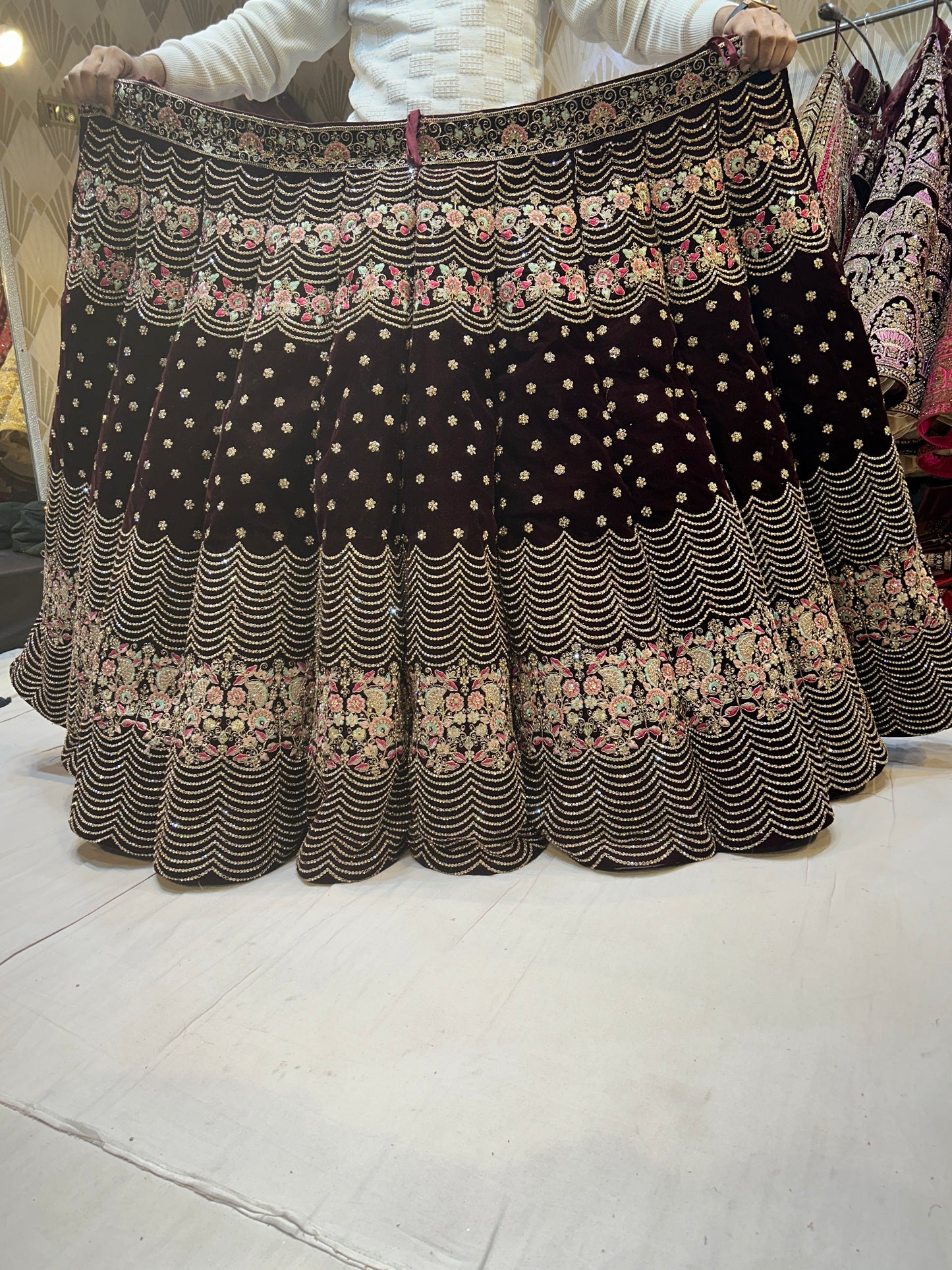 ROYAL Meroon colour Lehenga