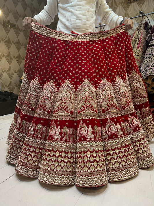 Lehenga roja de Doli Barat