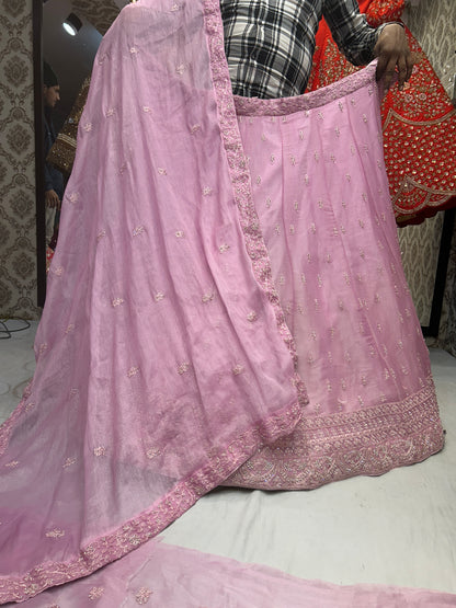 Baby pink colour Lehenga