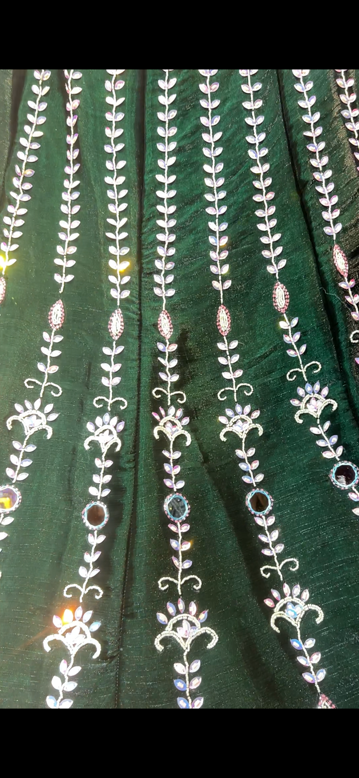 Lovely PDP mirror green Lehenga