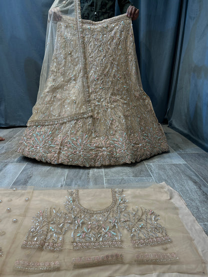 Beautiful Peach skin tone Lehenga