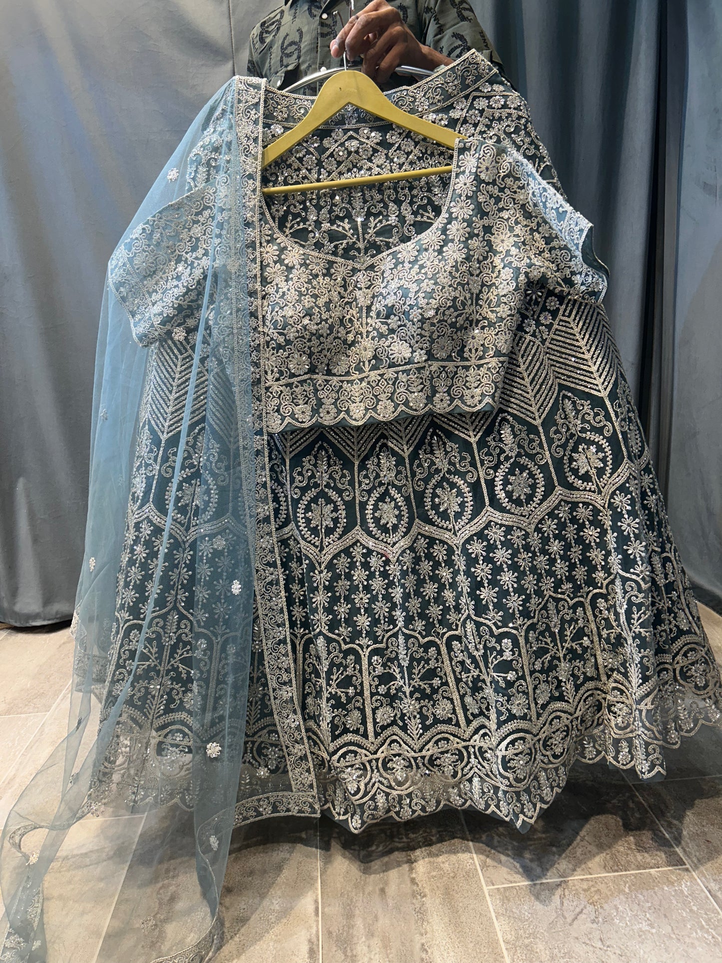 Gajab Sky Blue Lehenga