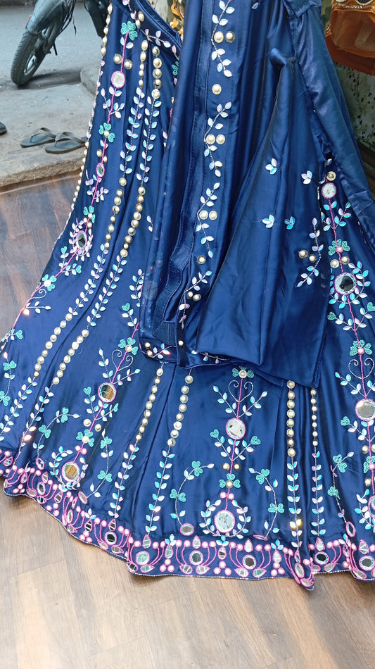 Fabuloso lehenga azul pdp