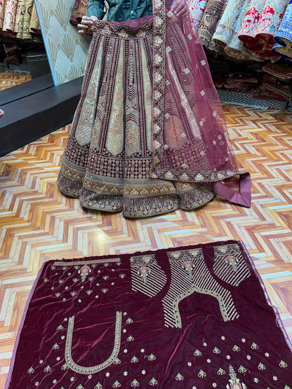 Royal Red Ivory Ball lehenga