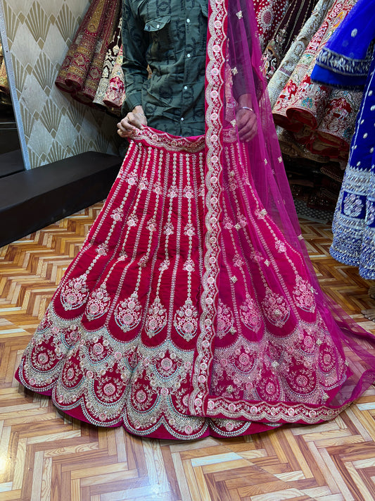 Astonishing Red Ball lehenga