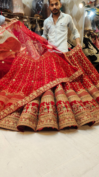 Doli Barat ball red Lehenga