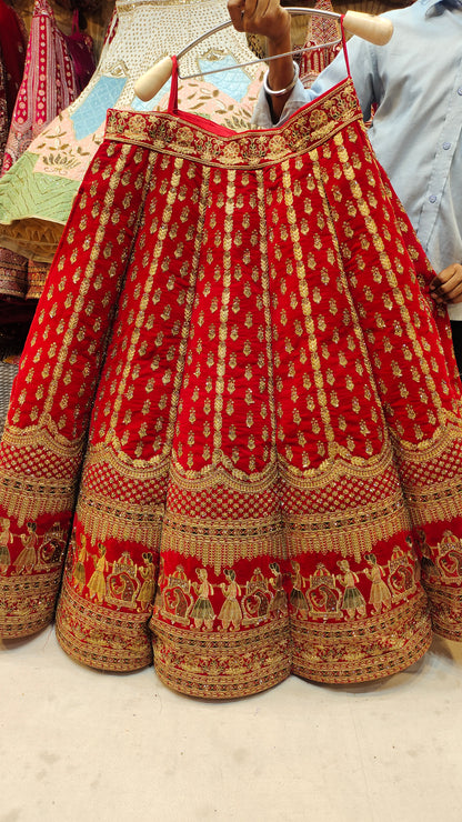 Doli Barat ball red Lehenga