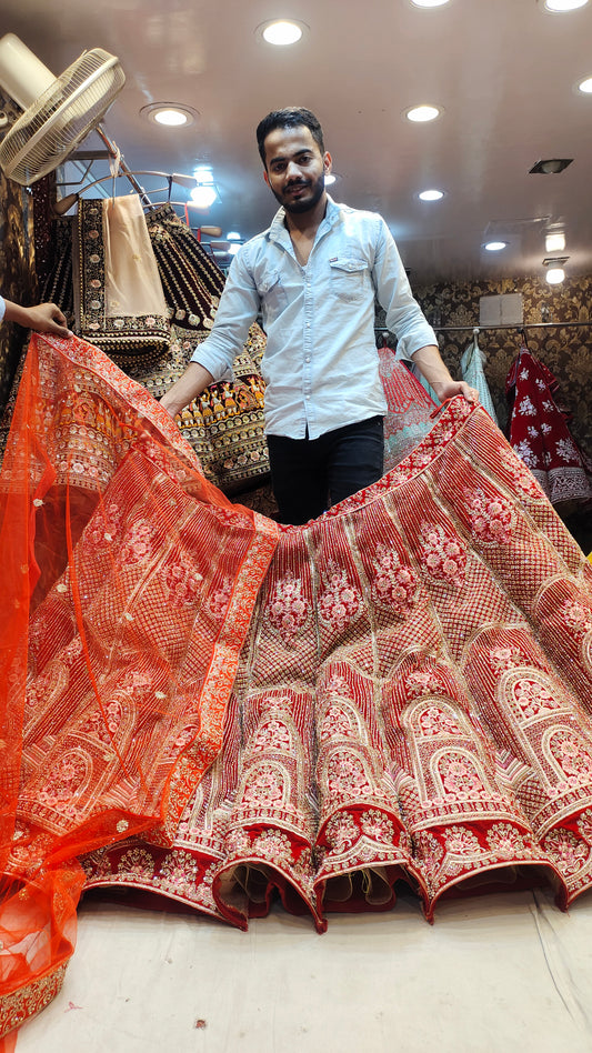 Red Bridal Lehenga