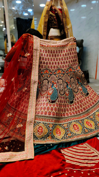 Peacock Rajwada Lehenga