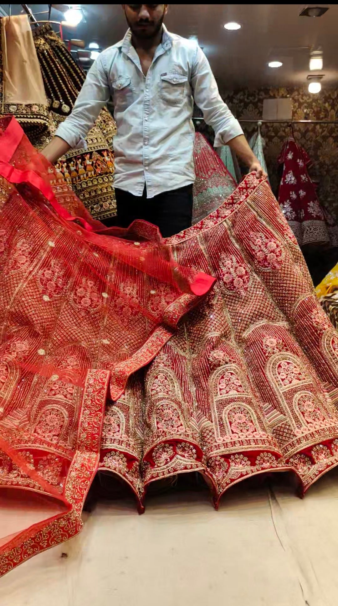 Red Bridal Lehenga