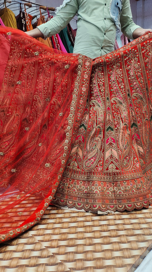 Increíble lehenga dulhan roja