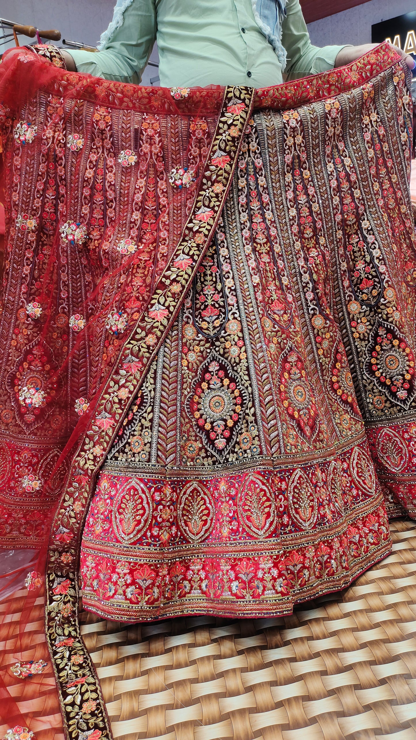 Heavy Bridal multi colour lehenga