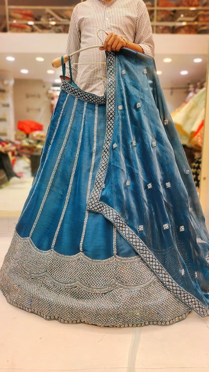 Blue Designer Lehenga