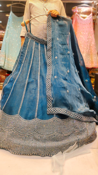 Blue Designer Lehenga