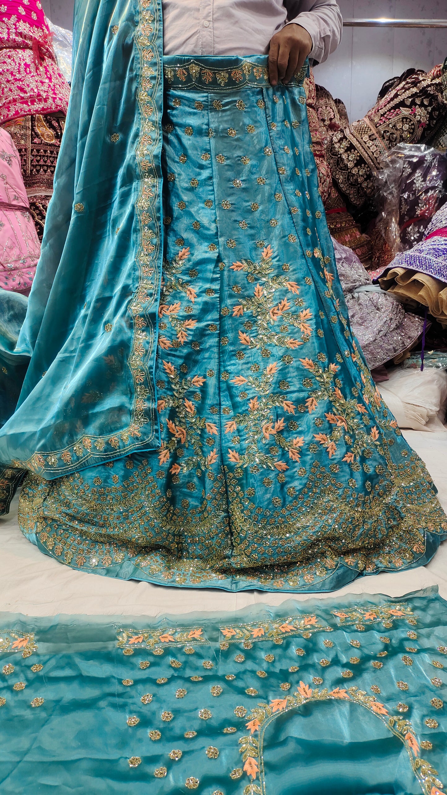 Sea green gorgeous Lehenga